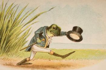 A Frog He Would A-Wooing Go, from 'Old Mother Goose's Rhymes and Tales', published by Frederick Warne & Co., c.1890s (chromolitho) | Obraz na stenu