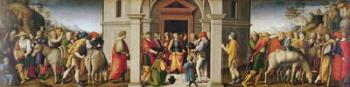 Joseph receives his Brothers, c. 1515 (oil on wood) | Obraz na stenu