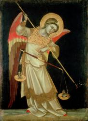 An Angel Weighing a Soul, c.1348-55 (tempera on panel) | Obraz na stenu