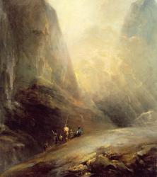 Mountain Landscape with Banditti, c.1780 (oil on canvas) | Obraz na stenu