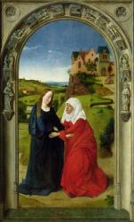 The Visitation, c.1445 (oil on panel) (detail of 36895) | Obraz na stenu