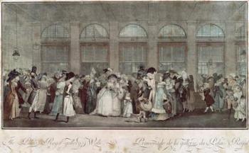 The Palais Royal Gallery's Walk, 1787 (coloured engraving) | Obraz na stenu