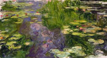 Waterlilies (oil on canvas) | Obraz na stenu