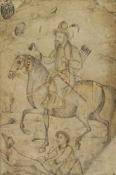 Hunter on a Horse, c.1600 (ink and w/c on paper) | Obraz na stenu