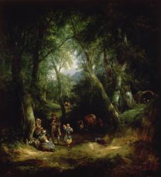 Gypsy Encampment in the New Forest, 19th century | Obraz na stenu