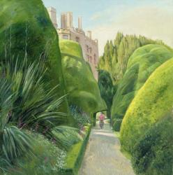 The Topiary Path, Powis Castle (oil on canvas) | Obraz na stenu