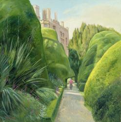 The Topiary Path, Powis Castle (oil on canvas) | Obraz na stenu