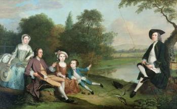 A family of Anglers, 1749 (oil on canvas) | Obraz na stenu