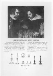 William Shakespeare (1564-1616) and Ben Jonson (1572-1637) Engaged in a Game of Chess (engraving) (b/w photo) | Obraz na stenu