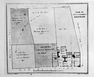 Plan of Shakespeare's Birthplace (litho) (b&w photo) | Obraz na stenu