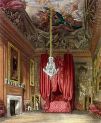 Queen Mary's State Bed Chamber, Hampton Court from Pyne's 'Royal Residences', 1818 | Obraz na stenu
