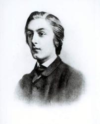 Gerard Manley Hopkins (1844-89) (engraving) (b/w photo) | Obraz na stenu