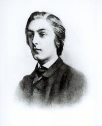 Gerard Manley Hopkins (1844-89) (engraving) (b/w photo) | Obraz na stenu