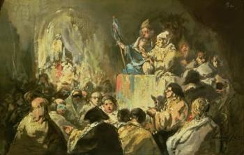 Addressing a Masked Crowd (oil on canvas) | Obraz na stenu