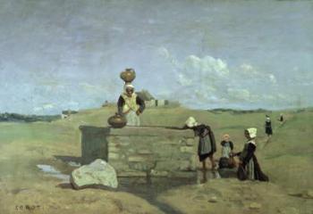 Breton Women at the Well near Batz, c.1842 (oil on canvas) | Obraz na stenu