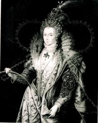 Elizabeth I drawn by W.Derby and engraved by T.A.Dean (litho) (b/w photo) | Obraz na stenu