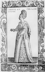 Lady of the house, 1590 (engraving) | Obraz na stenu