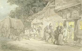 The Waggoner's Rest, c.1800-05 (pen & ink and w/c over pencil on paper) | Obraz na stenu