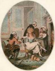 The French Fireside, after an 18th century engraving. From Illustrierte Sittengeschichte vom Mittelalter bis zur Gegenwart by Eduard Fuchs, published 1909. | Obraz na stenu