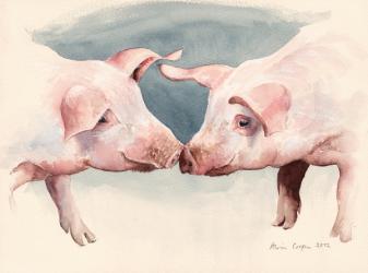 Two Little Piggies, 2012 (w/c on paper) | Obraz na stenu