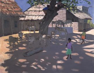 Donkeys, Lamu, Kenya, 1995 (oil on canvas) | Obraz na stenu