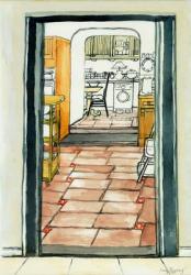 Cynthia's Kitchen,2009,(watercolour) | Obraz na stenu