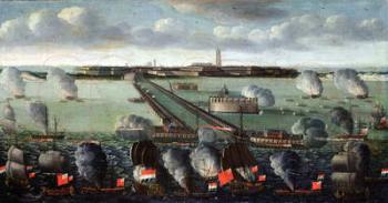The Bombardment of Dunkirk, 11th August 1695, 1717-18 (oil on canvas) | Obraz na stenu
