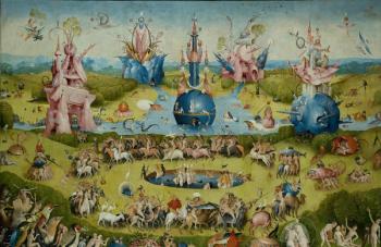 The Garden of Earthly Delights, 1490-1500 (oil on panel) | Obraz na stenu