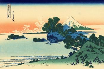 Shichiri beach in Sagami province, c.1830 (woodblock print) | Obraz na stenu