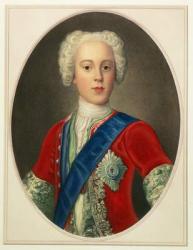 Portrait of Prince Charles Edward Louis Philip Casimir Stewart (1720-88) the Young Pretender or 'Bonnie Prince Charlie' (litho) | Obraz na stenu