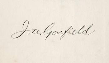Signature of James Abram Garfield (litho) | Obraz na stenu