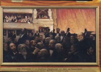 First Night at the Comedie Francaise in 1885 (oil on canvas) | Obraz na stenu