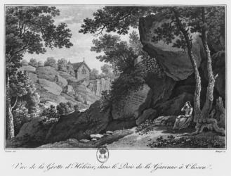 View of Heloise grotto in the park of La Garenne at Clisson, illustration from 'Voyage pittoresque dans le bocage de la Vendee ou vues de Clisson et de ses environs', 1817 (aquatint) | Obraz na stenu