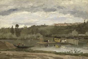 Ferry at Varenne-Saint-Hilaire, 1864 (oil on canvas) | Obraz na stenu