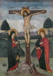 Christ on the Cross between the Virgin and St. John (tempera on panel) | Obraz na stenu