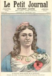 Marianne, the New Official Representation of the French Republic, from 'Le Petit Journal', 21st February 1891 (colour litho) | Obraz na stenu