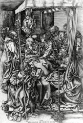 The Death of the Virgin, engraved by Wenzel von Olmutz, 1481 (engraving) | Obraz na stenu