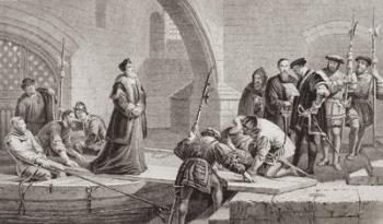 Thomas Cranmer (1489-1556) at the Traitor's Gate, from 'Illustrations of English and Scottish History' Volume I (engraving) | Obraz na stenu