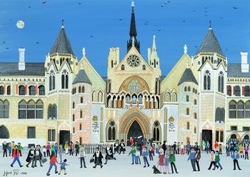 Royal Courts of Justice, London, 1994 (w/c on paper) | Obraz na stenu