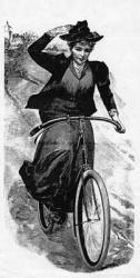 Bicycling Downhill (engraving) | Obraz na stenu