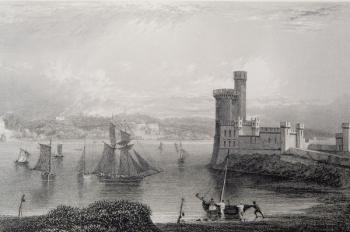 Black Rock Castle, near Cork, Ireland, 1830s (engraving) | Obraz na stenu