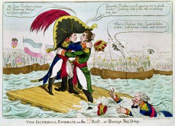 The Imperial Embrace or Boneys New Drop, published by Walker, London, July 1807 (coloured engraving) | Obraz na stenu