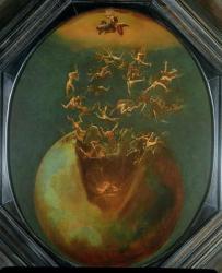 Fall of Satan and the Rebel Angels from Heaven (oil on silvered copper) | Obraz na stenu