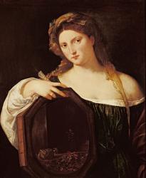 Allegory of Vanity, or Young Woman with a Mirror, c.1515 (oil on canvas) | Obraz na stenu