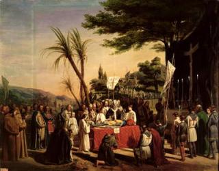 Funeral of Godfrey of Bouillon (c.1060-1100) in Jerusalem, 23rd July 1100, 1838 (oil on canvas) | Obraz na stenu