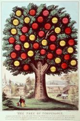 The Tree of Temperance, 1872 (colour litho) | Obraz na stenu