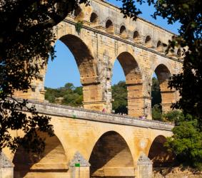 Pont du Gard, Roman aqueduct, France. (photo) | Obraz na stenu