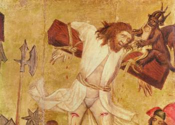The Crucifixion, c.1420 (detail) (tempera on wood) | Obraz na stenu