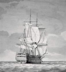 English Line-of-Battle Ship, 18th century | Obraz na stenu