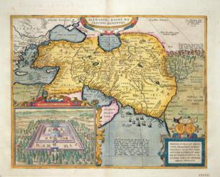 The Expedition of Alexander the Great, from the 'Theatrum Orbis Terrarum', 1603 (coloured engraving) | Obraz na stenu